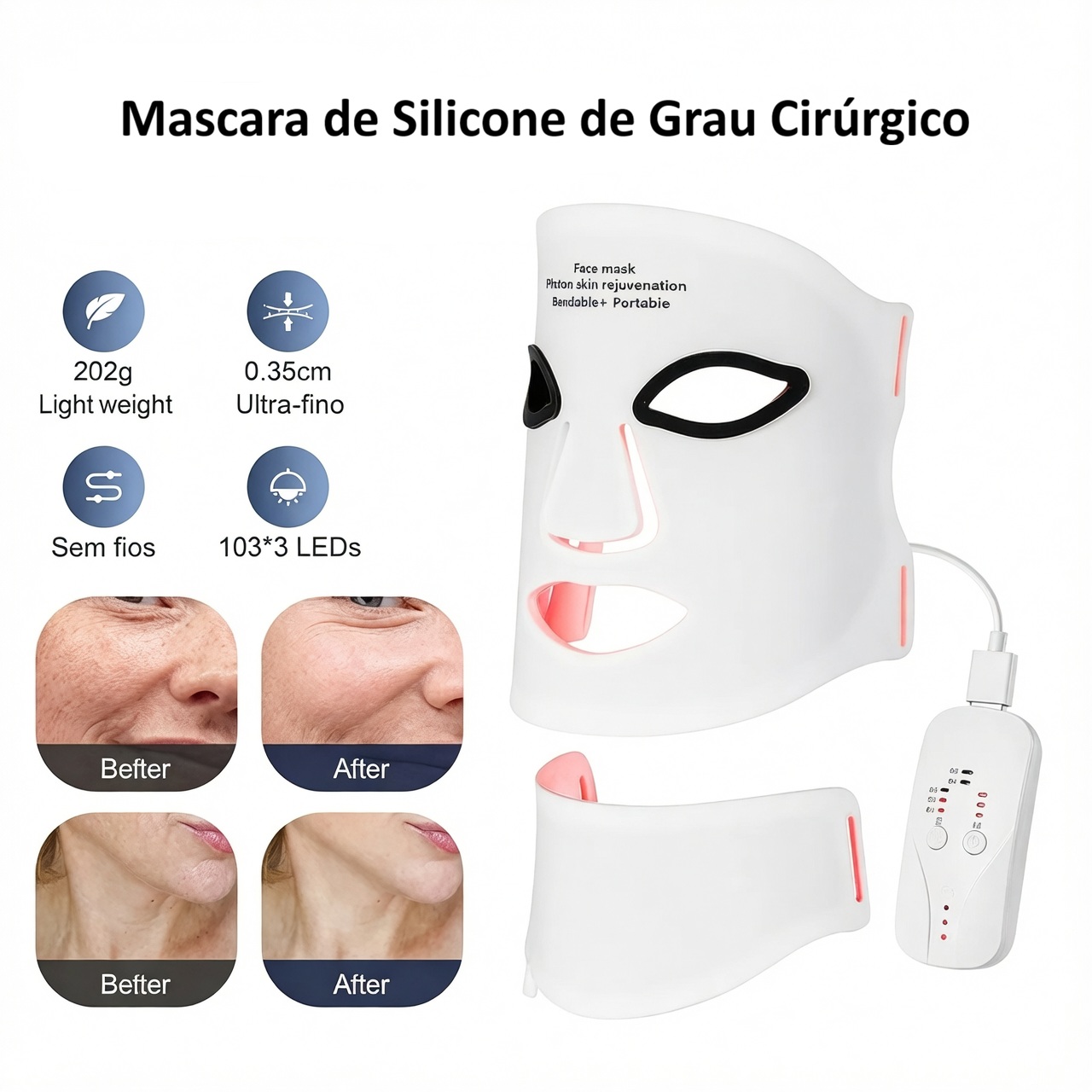 Máscara LED de Rosto