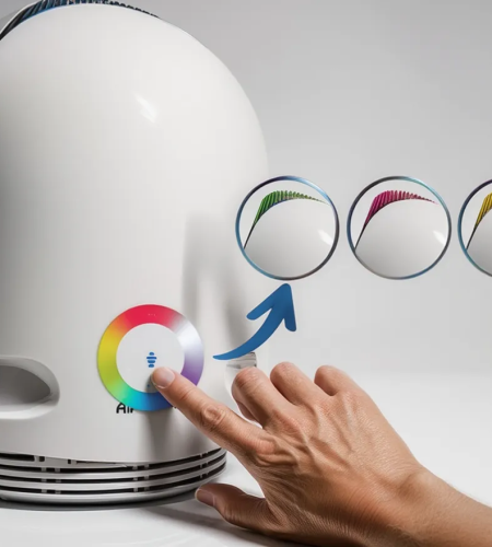 Purificador de Ar para Alergias com Cromoterapia
